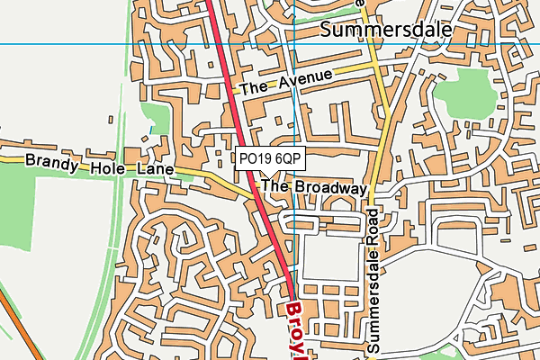 PO19 6QP map - OS VectorMap District (Ordnance Survey)