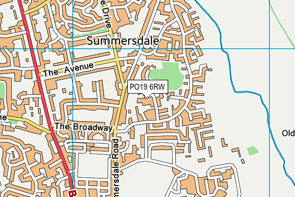 PO19 6RW map - OS VectorMap District (Ordnance Survey) PO19 6RW map - OS VectorMap District (Ordnance Survey)