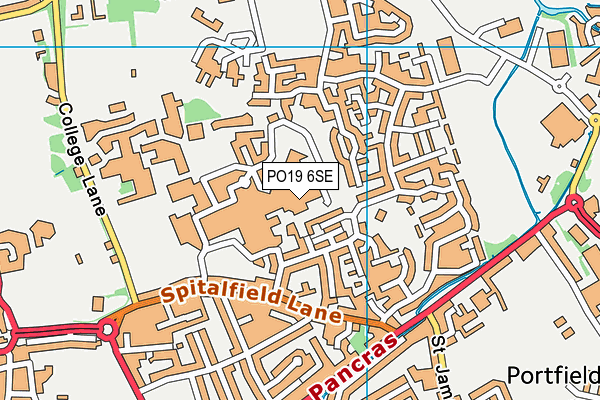 PO19 6SE map - OS VectorMap District (Ordnance Survey) PO19 6SE map - OS VectorMap District (Ordnance Survey)