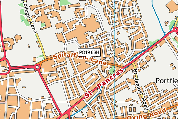 PO19 6SH map - OS VectorMap District (Ordnance Survey) PO19 6SH map - OS VectorMap District (Ordnance Survey)
