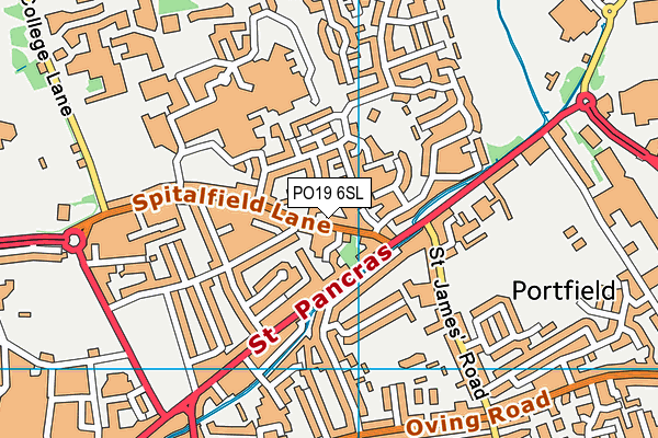 PO19 6SL map - OS VectorMap District (Ordnance Survey) PO19 6SL map - OS VectorMap District (Ordnance Survey)