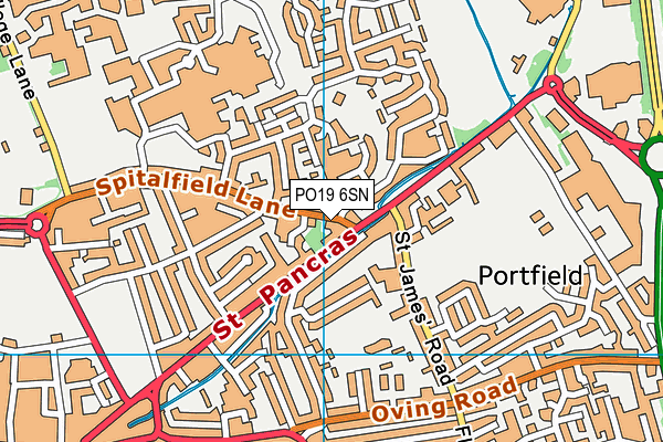 PO19 6SN map - OS VectorMap District (Ordnance Survey) PO19 6SN map - OS VectorMap District (Ordnance Survey)