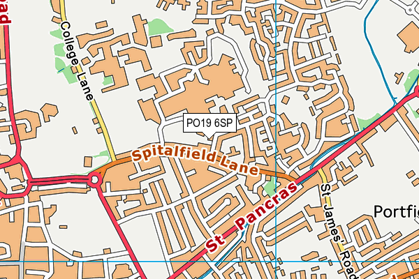 PO19 6SP map - OS VectorMap District (Ordnance Survey) PO19 6SP map - OS VectorMap District (Ordnance Survey)