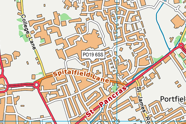 PO19 6SS map - OS VectorMap District (Ordnance Survey) PO19 6SS map - OS VectorMap District (Ordnance Survey)