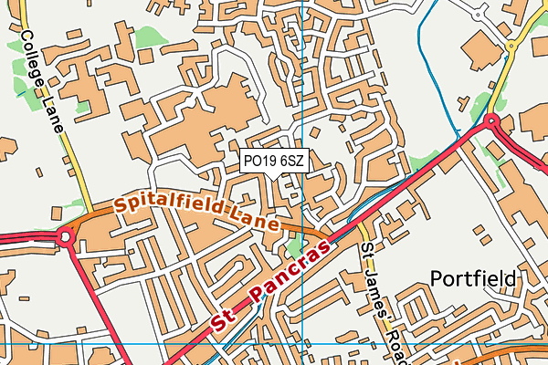 PO19 6SZ map - OS VectorMap District (Ordnance Survey) PO19 6SZ map - OS VectorMap District (Ordnance Survey)