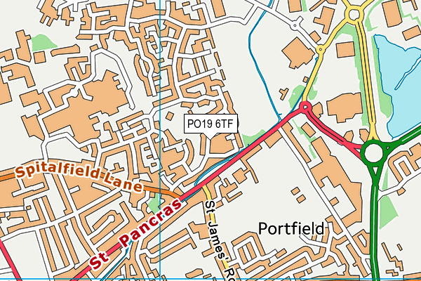PO19 6TF map - OS VectorMap District (Ordnance Survey) PO19 6TF map - OS VectorMap District (Ordnance Survey)