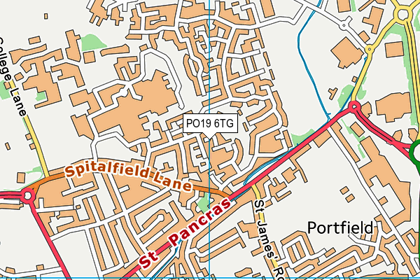 PO19 6TG map - OS VectorMap District (Ordnance Survey) PO19 6TG map - OS VectorMap District (Ordnance Survey)