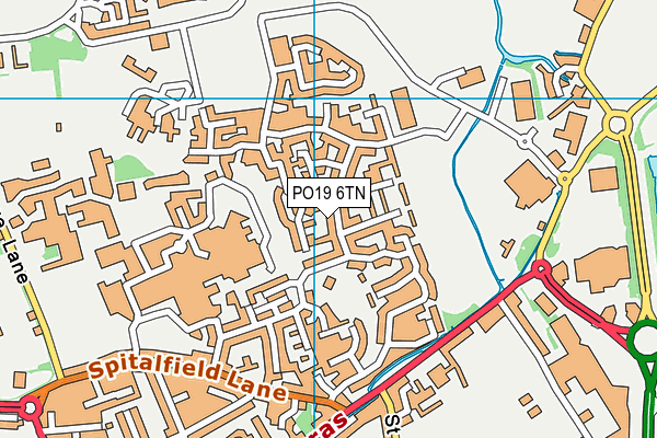 PO19 6TN map - OS VectorMap District (Ordnance Survey) PO19 6TN map - OS VectorMap District (Ordnance Survey)