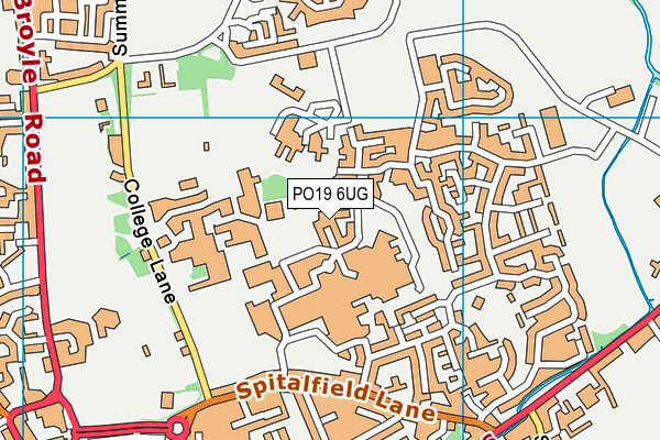 PO19 6UG map - OS VectorMap District (Ordnance Survey) PO19 6UG map - OS VectorMap District (Ordnance Survey)