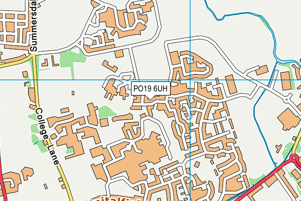 PO19 6UH map - OS VectorMap District (Ordnance Survey) PO19 6UH map - OS VectorMap District (Ordnance Survey)