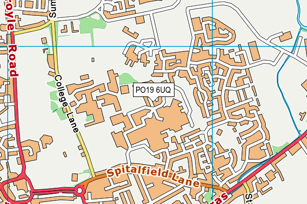 PO19 6UQ map - OS VectorMap District (Ordnance Survey) PO19 6UQ map - OS VectorMap District (Ordnance Survey)