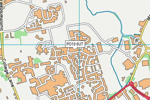 PO19 6UT map - OS VectorMap District (Ordnance Survey) PO19 6UT map - OS VectorMap District (Ordnance Survey)