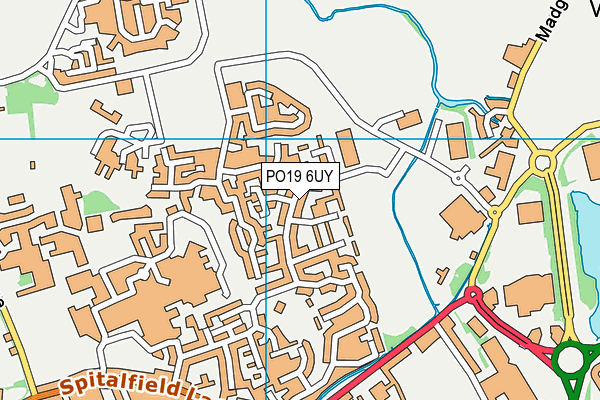 PO19 6UY map - OS VectorMap District (Ordnance Survey)