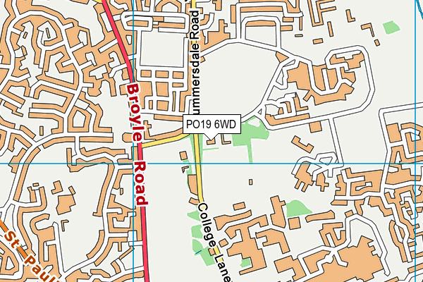 PO19 6WD map - OS VectorMap District (Ordnance Survey) PO19 6WD map - OS VectorMap District (Ordnance Survey)