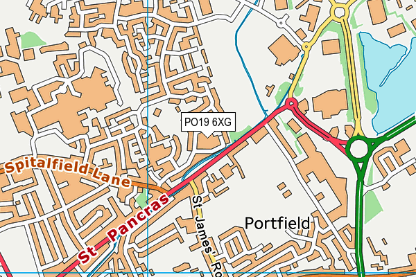 PO19 6XG map - OS VectorMap District (Ordnance Survey) PO19 6XG map - OS VectorMap District (Ordnance Survey)