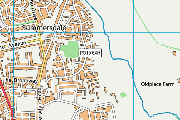 PO19 6XH map - OS VectorMap District (Ordnance Survey) PO19 6XH map - OS VectorMap District (Ordnance Survey)
