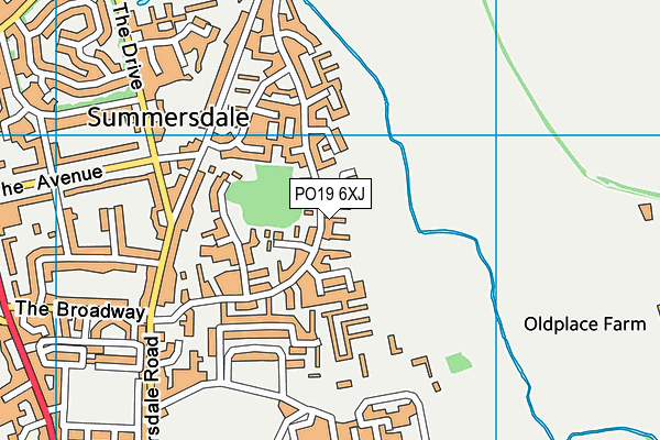 PO19 6XJ map - OS VectorMap District (Ordnance Survey) PO19 6XJ map - OS VectorMap District (Ordnance Survey)