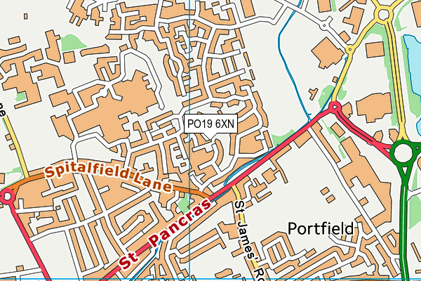 PO19 6XN map - OS VectorMap District (Ordnance Survey) PO19 6XN map - OS VectorMap District (Ordnance Survey)