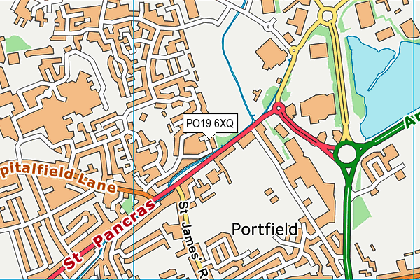 PO19 6XQ map - OS VectorMap District (Ordnance Survey) PO19 6XQ map - OS VectorMap District (Ordnance Survey)