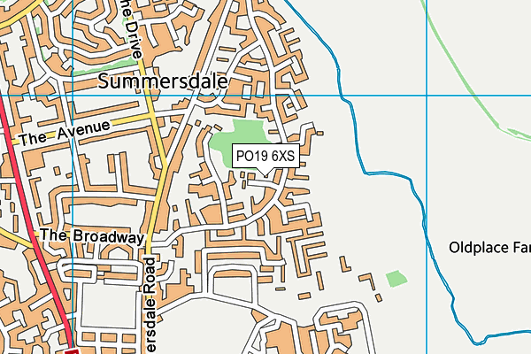 PO19 6XS map - OS VectorMap District (Ordnance Survey) PO19 6XS map - OS VectorMap District (Ordnance Survey)