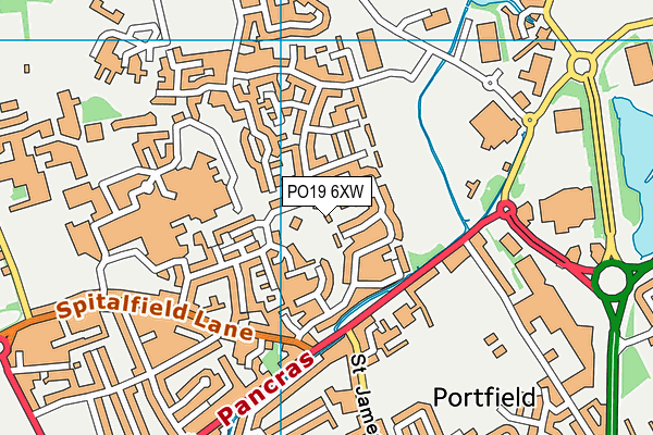 PO19 6XW map - OS VectorMap District (Ordnance Survey) PO19 6XW map - OS VectorMap District (Ordnance Survey)