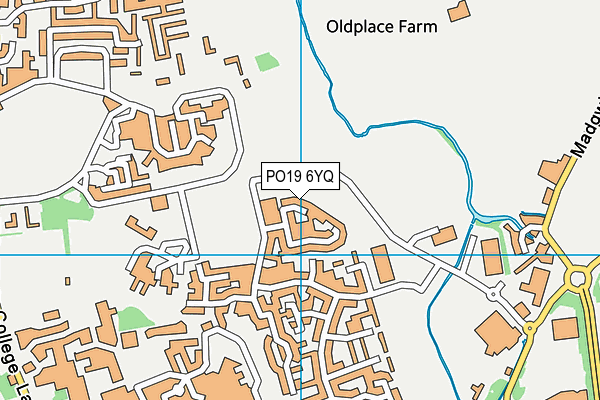 PO19 6YQ map - OS VectorMap District (Ordnance Survey) PO19 6YQ map - OS VectorMap District (Ordnance Survey)