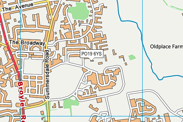 PO19 6YS map - OS VectorMap District (Ordnance Survey) PO19 6YS map - OS VectorMap District (Ordnance Survey)