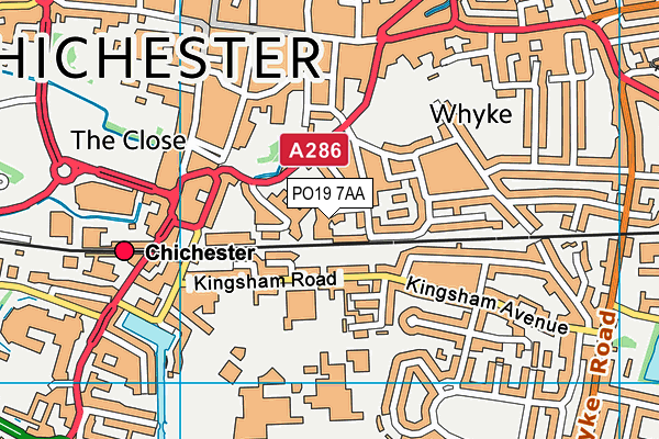 PO19 7AA map - OS VectorMap District (Ordnance Survey) PO19 7AA map - OS VectorMap District (Ordnance Survey)