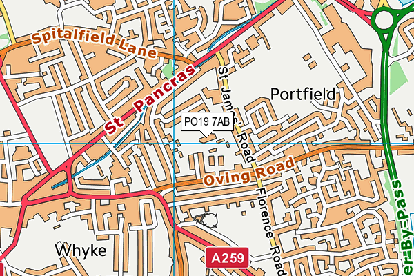 PO19 7AB map - OS VectorMap District (Ordnance Survey) PO19 7AB map - OS VectorMap District (Ordnance Survey)