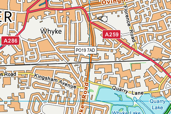 PO19 7AD map - OS VectorMap District (Ordnance Survey) PO19 7AD map - OS VectorMap District (Ordnance Survey)