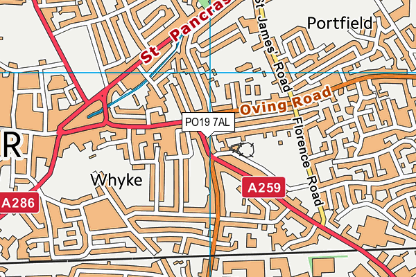 PO19 7AL map - OS VectorMap District (Ordnance Survey)