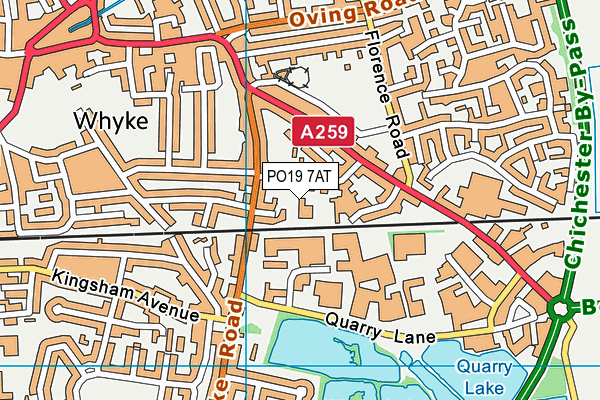 PO19 7AT map - OS VectorMap District (Ordnance Survey) PO19 7AT map - OS VectorMap District (Ordnance Survey)