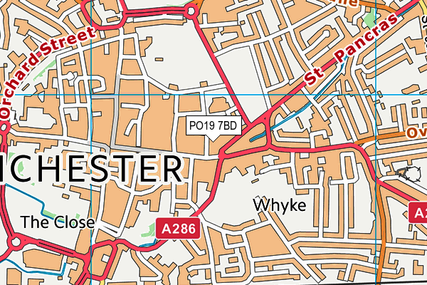 PO19 7BD map - OS VectorMap District (Ordnance Survey) PO19 7BD map - OS VectorMap District (Ordnance Survey)