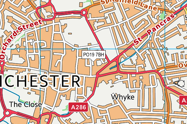 PO19 7BH map - OS VectorMap District (Ordnance Survey)