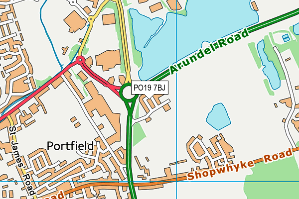 PO19 7BJ map - OS VectorMap District (Ordnance Survey) PO19 7BJ map - OS VectorMap District (Ordnance Survey)