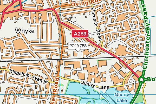 PO19 7BS map - OS VectorMap District (Ordnance Survey) PO19 7BS map - OS VectorMap District (Ordnance Survey)