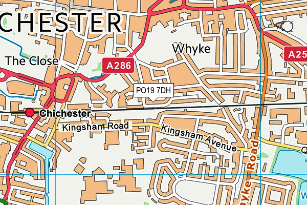 PO19 7DH map - OS VectorMap District (Ordnance Survey)