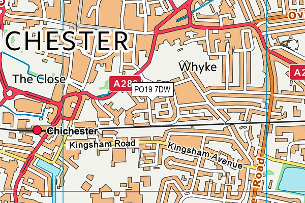 PO19 7DW map - OS VectorMap District (Ordnance Survey) PO19 7DW map - OS VectorMap District (Ordnance Survey)