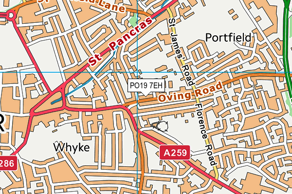 PO19 7EH map - OS VectorMap District (Ordnance Survey) PO19 7EH map - OS VectorMap District (Ordnance Survey)