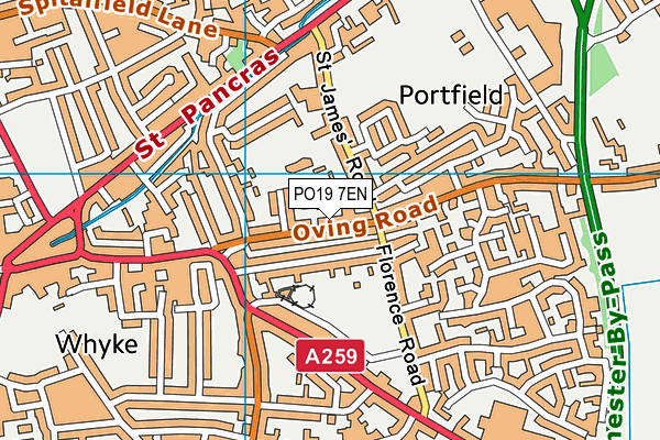 PO19 7EN map - OS VectorMap District (Ordnance Survey)