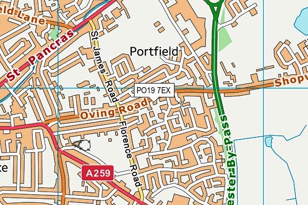 PO19 7EX map - OS VectorMap District (Ordnance Survey) PO19 7EX map - OS VectorMap District (Ordnance Survey)