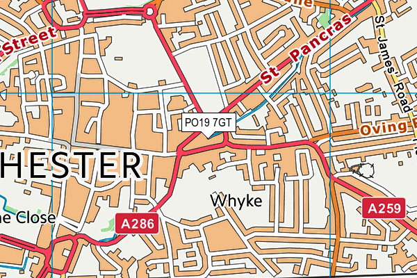 PO19 7GT map - OS VectorMap District (Ordnance Survey) PO19 7GT map - OS VectorMap District (Ordnance Survey)