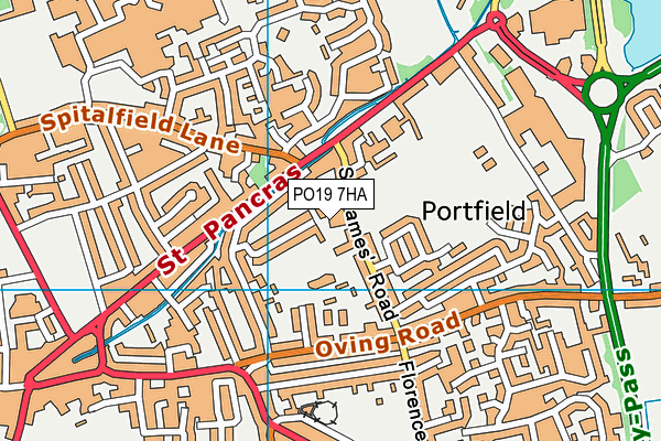 PO19 7HA map - OS VectorMap District (Ordnance Survey) PO19 7HA map - OS VectorMap District (Ordnance Survey)