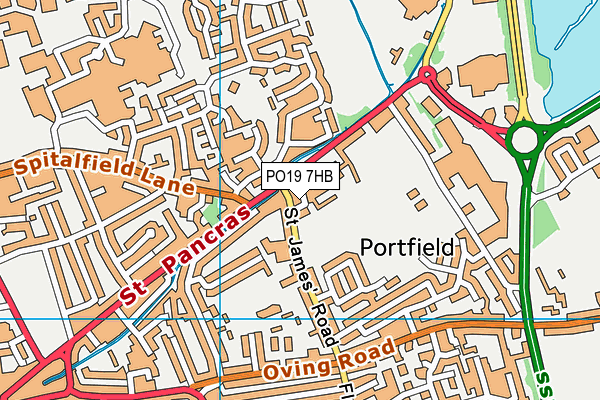 PO19 7HB map - OS VectorMap District (Ordnance Survey) PO19 7HB map - OS VectorMap District (Ordnance Survey)
