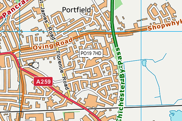PO19 7HD map - OS VectorMap District (Ordnance Survey) PO19 7HD map - OS VectorMap District (Ordnance Survey)