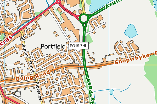 PO19 7HL map - OS VectorMap District (Ordnance Survey) PO19 7HL map - OS VectorMap District (Ordnance Survey)