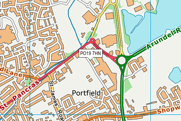 PO19 7HN map - OS VectorMap District (Ordnance Survey)