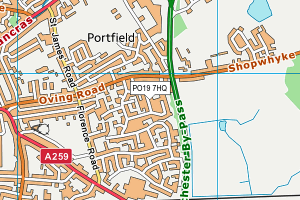 PO19 7HQ map - OS VectorMap District (Ordnance Survey) PO19 7HQ map - OS VectorMap District (Ordnance Survey)