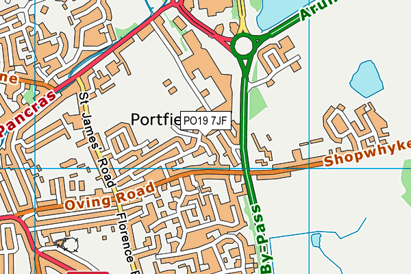 PO19 7JF map - OS VectorMap District (Ordnance Survey) PO19 7JF map - OS VectorMap District (Ordnance Survey)