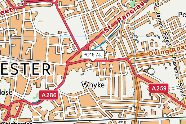 PO19 7JJ map - OS VectorMap District (Ordnance Survey) PO19 7JJ map - OS VectorMap District (Ordnance Survey)